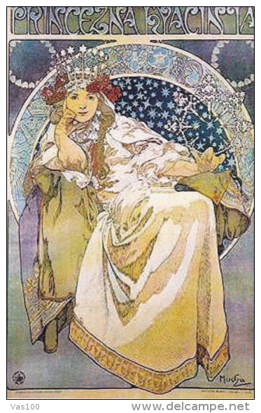 CPA ALPHONSE MUCHA ILLUSTRATION, WOMAN, REPRINT, UNUSED - Mucha, Alphonse