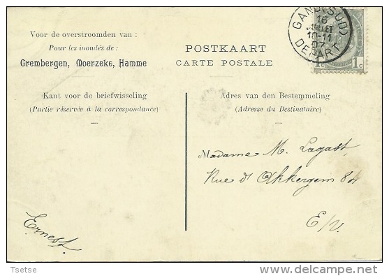 Moerzeke -Dijk -boot, Soldaten -1907  ( Verso Zien ) - Hamme