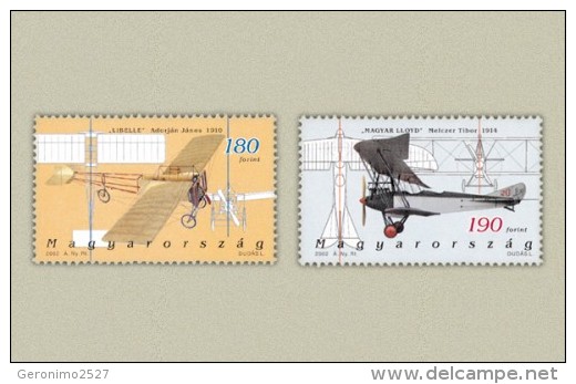 HUNGARY 2002 TRANSPORT Vehicles Aviation PLANES - Fine Set MNH - Nuevos