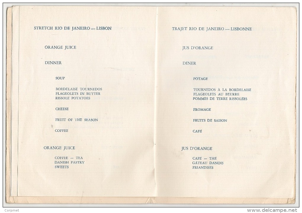 KLM - ROYAL DUTCH AIRLINES - SOUTH AMERICA -HOLLAND Flight VF Design Signed MENU C/1950-60´s - Menus