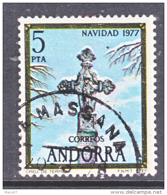 SPANISH  ANDORRA  100    (o)   CHRISTMAS  CROSS - Used Stamps