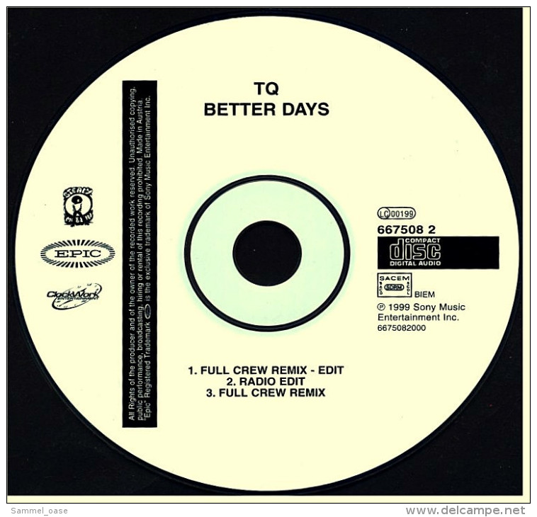 Musik CD Single  -  TQ  -  Better Days - Soul - R&B