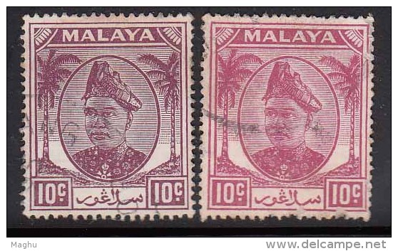 10c Colour Used Selangor 1949, Malaya - Selangor