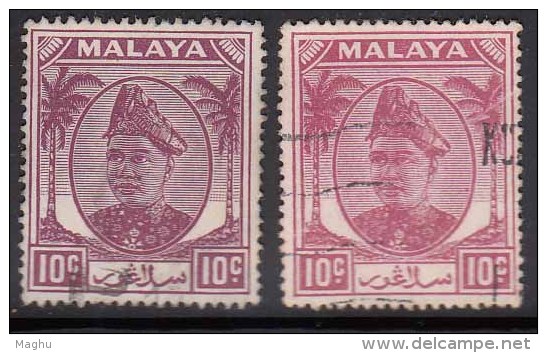 10c Colour Used Selangor 1949, Malaya - Selangor