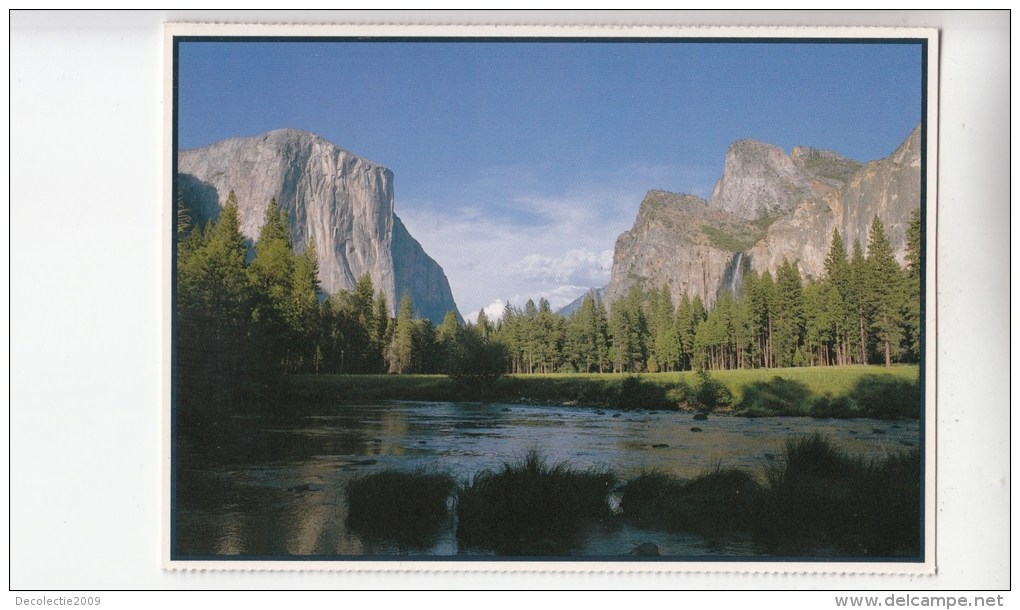 BF18667 El Capitan Bridal Viel Falls And The Me  Yosemite  USA  Front/back Image - Yosemite