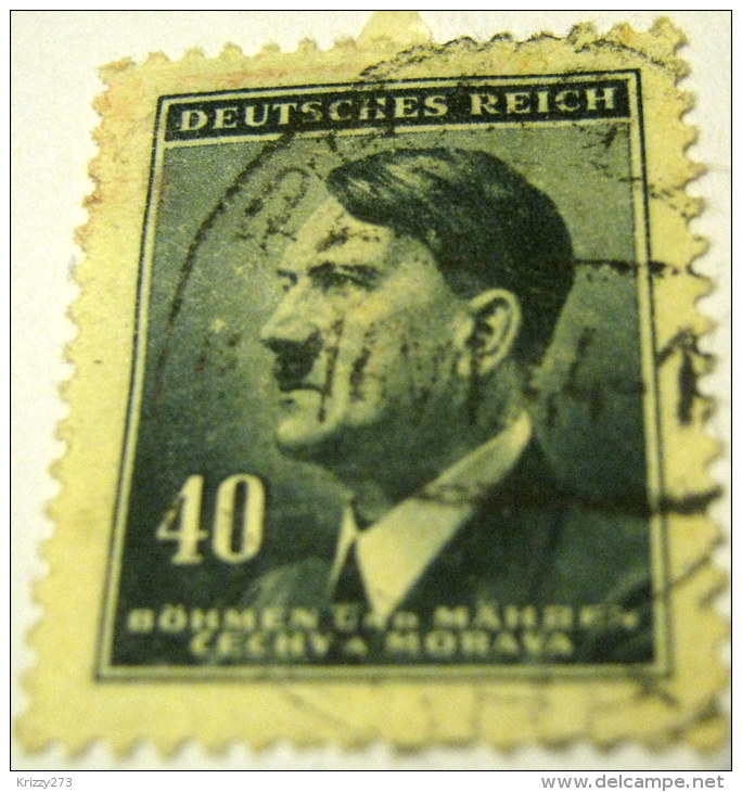 Bohemia And Moravia 1942 Adolf Hitler 40 - Used - Otros & Sin Clasificación