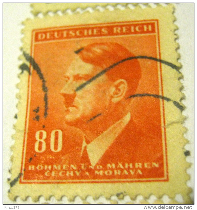 Bohemia And Moravia 1942 Adolf Hitler 80 - Used - Other & Unclassified