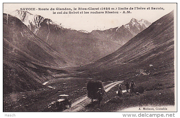 B 1492  64Savoie, Route Du Glandon Le Riou Claret (petite Déchirure Gauche) - Autres & Non Classés