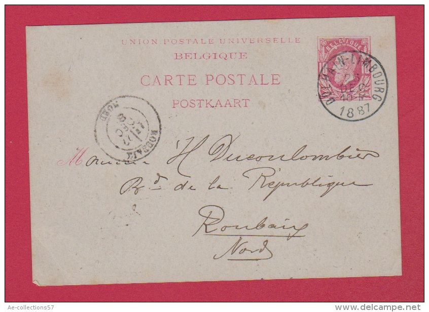 BELGIQUE   //   Carte Postale  //   De Dolain  //  Pour Roubaix  //  26 Dec 1887 - Cartoline 1871-1909