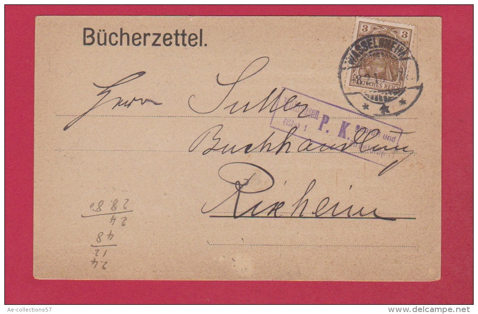 ALLEMAGNE  //  Postkarte  De Wasselnheim  Pour Rixheim  //  12/2/1916 - Autres & Non Classés