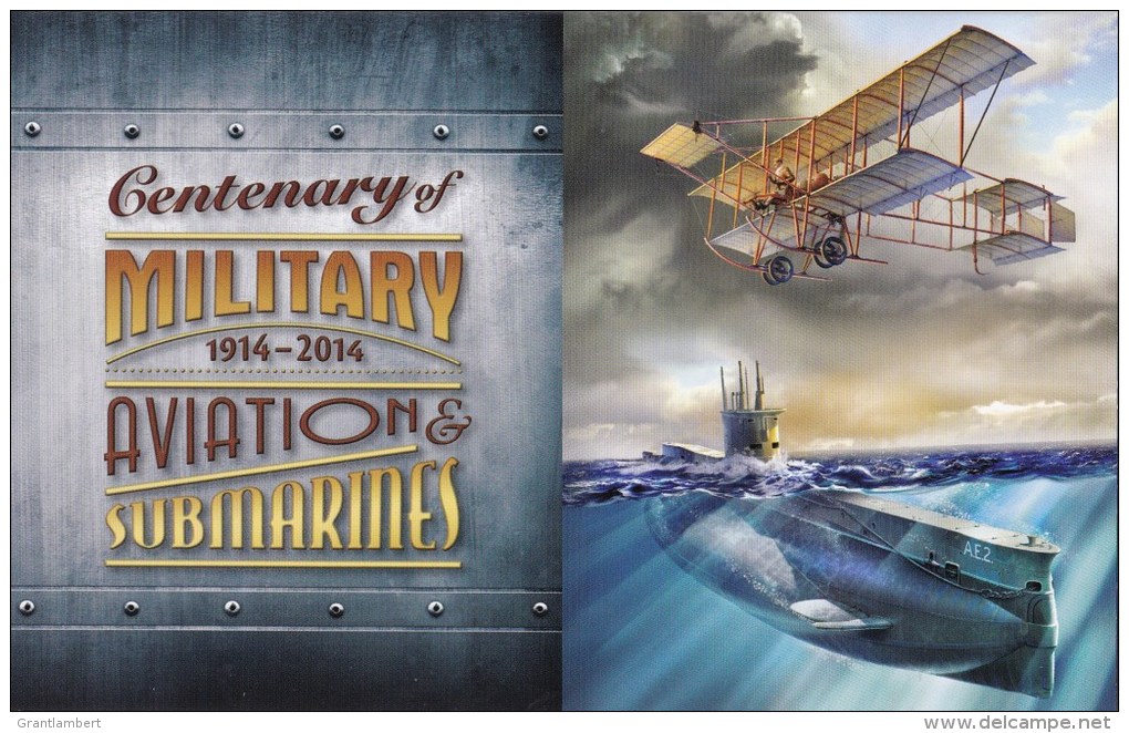 Australia 2014 Centenary Of Military Aviation &amp; Submarines Presentation Pack - Presentation Packs