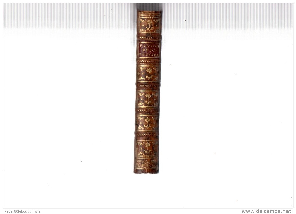 Les Plagiats De M.J.J.R.(rousseau) De Genève,sur L'éducation.par D.J.C.B.CAJOT Jean-joseph.XXII & 378 & 5 Pages.1766. - 1701-1800