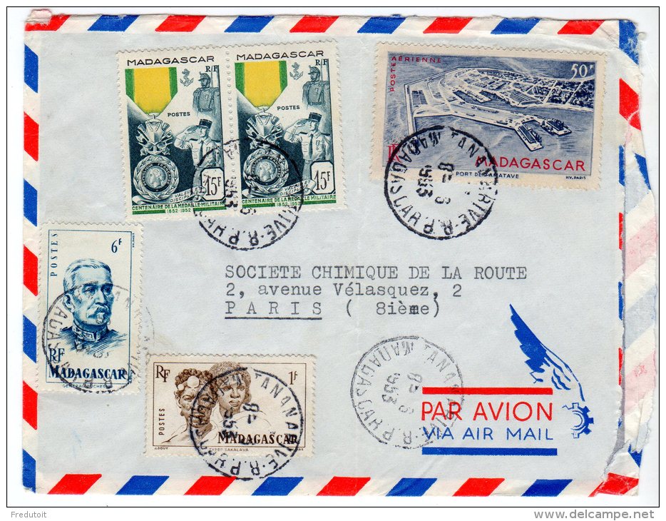 MADAGASCAR - LETTRE Pour Paris Le 08/06/1953 - Covers & Documents