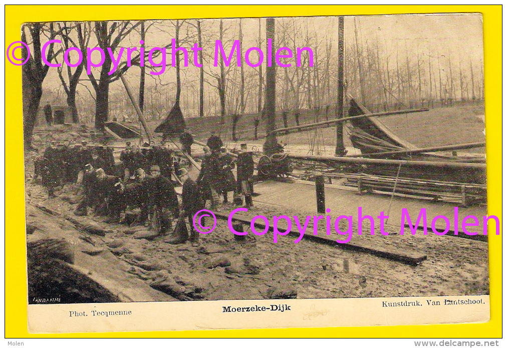 OVERSTROMING MOERZEKE-DIJK HAMME INONDATIONS GREMBERGEN INONDATION Militaire Soldat CRUE DEBORDEMENT 3256 - Inondations