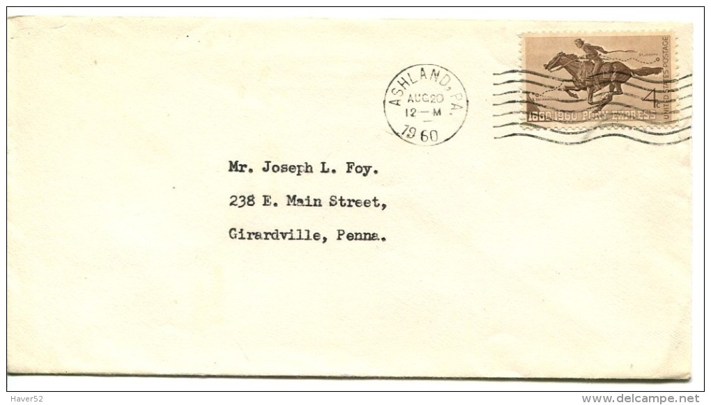 1960 Cover From Ashland (Pennsylv.) To Giradville - See  Scan - 1941-60