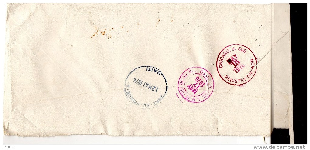 Haiti Old Registered Cover Mailed To USA - Haïti