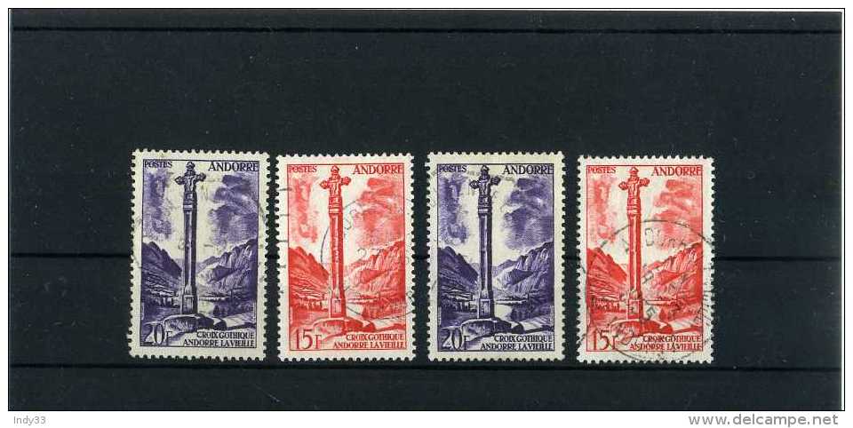 - ANDORRE FRANCAIS . TIMBRES DE 1955 OBLITERES. - Used Stamps