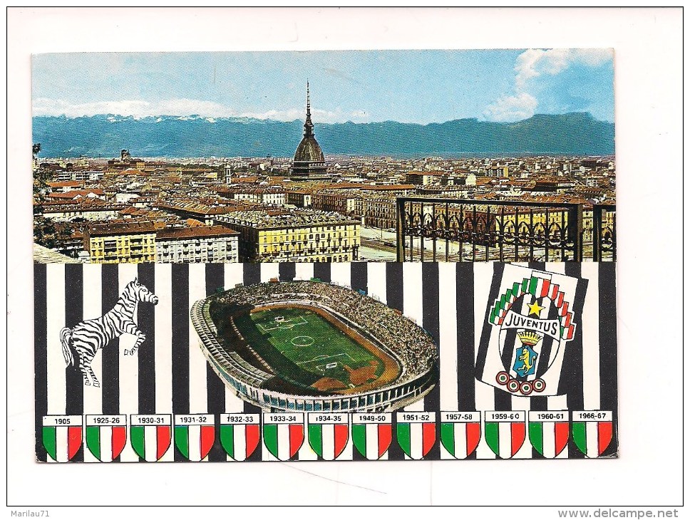 M2075 PIEMONTE TORINO Juventus Calcio Superga 1969 Viaggiata - Stadi & Strutture Sportive