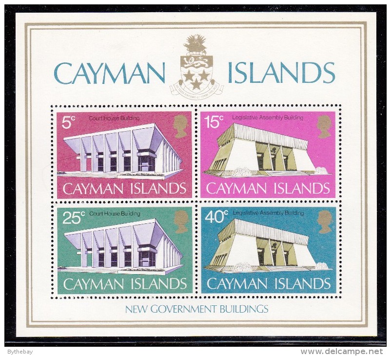 Cayman Islands MNH Scott #303a Souvenir Sheet Of 4 New Government Buildings - Iles Caïmans