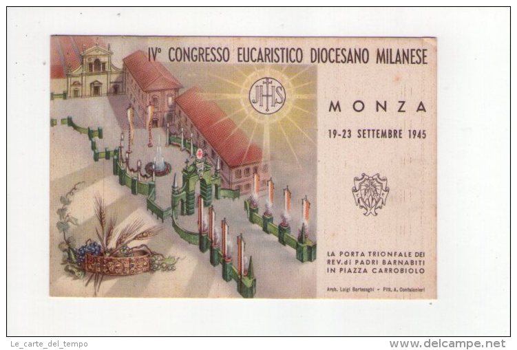 Cartolina/postcard IV° Congresso Eucaristico Diocesano Milanese - MONZA 1945 - Altri & Non Classificati