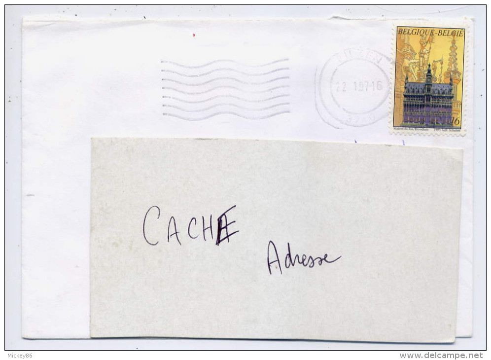 1997---Lettre De Belgique (PILZEN) Pour La France--timbre "'Maison Du Roi" Seul Sur Lettre - Storia Postale