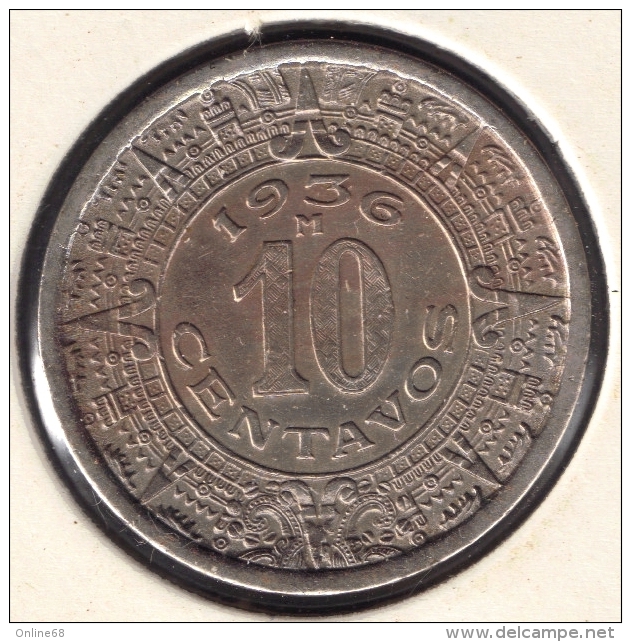 MEXICO 10 CENTAVOS 1936 - México