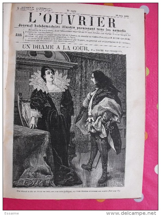 reliure du journal Hebdomadaire illustré L'Ouvrier 1888-1889. nombreuses gravures. 420 pages.