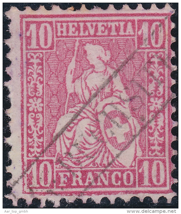 Heimat SO N.BUCHSITTEN ~186? Langstempel Im Kasten Auf 10Rp Karmin Sitzende Helvetia - Oblitérés