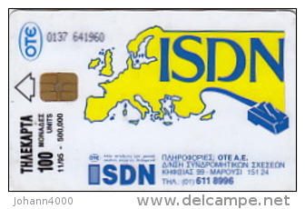 Telefonkarte Griechenland  Chip OTE   Nr.156   1995  0137  Aufl.  500.000 St. Geb. Kartennummer   641960 - Griechenland