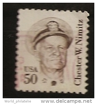 Etats-Unis D´Amérique USA 1985 N° 1561 Iso O Courant, Amiral Chester Nimitz, Guerre Du Pacifique, Sous-Marin, WW2, Héros - Unused Stamps