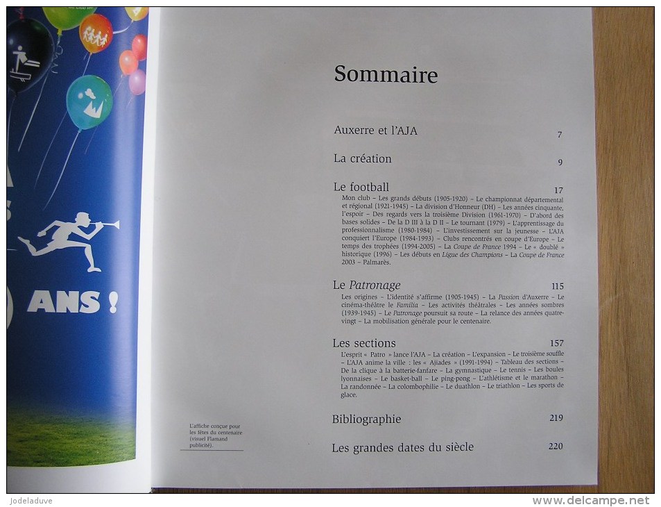 A.J. AUXERRE Jeunesse Auxerroise  1905 2005 100 Ans Récits  A.J.A. Bonnerue P Sport Football Foot Gymnastique Basket - Bourgogne