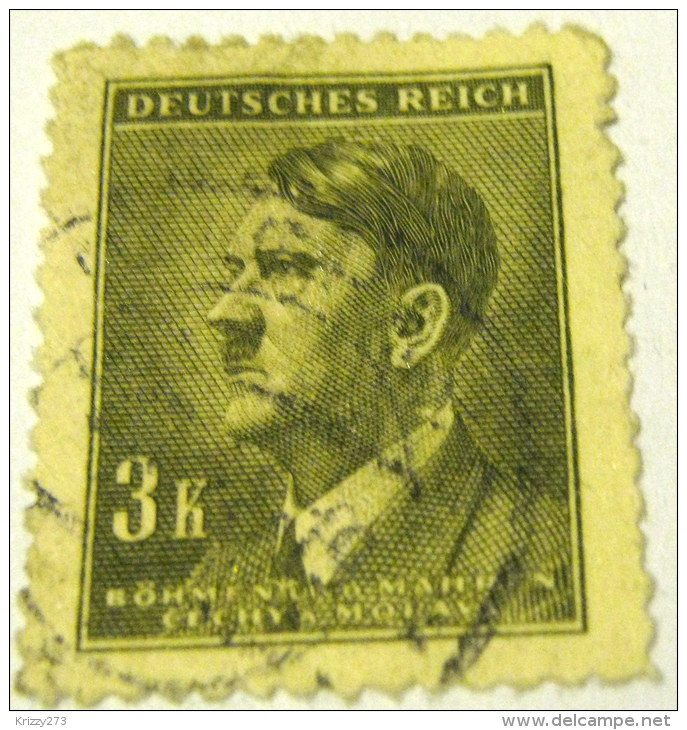 Bohemia And Moravia 1942 Adolf Hitler 3k - Used - Other & Unclassified