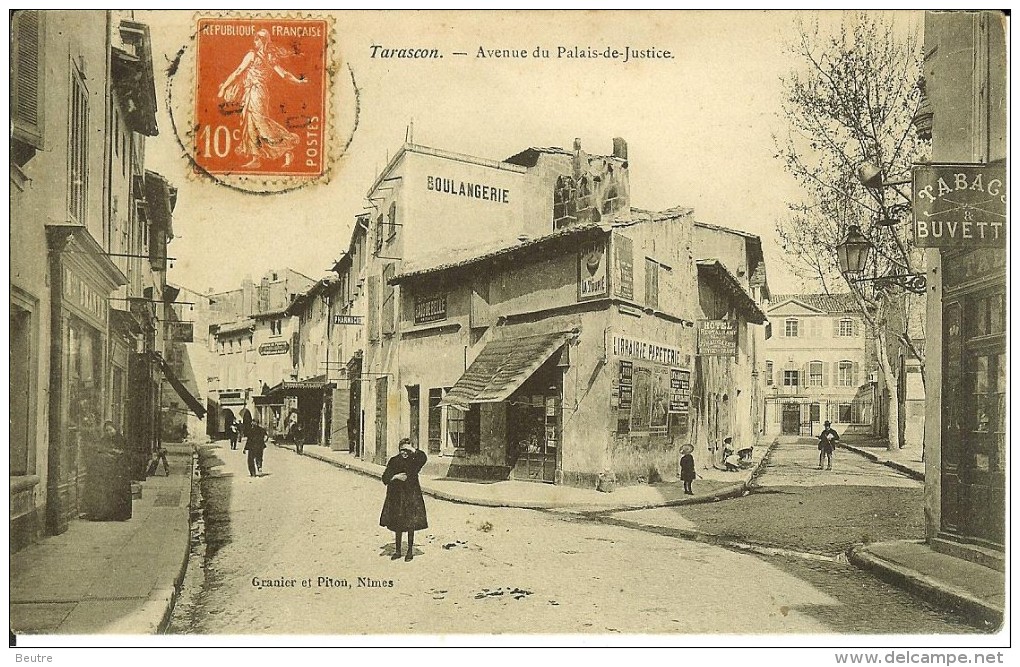 CPA TARASCON Avenue Du Palais De Justice 10663 - Tarascon