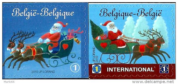 Belgium - 2010 - Christmas - Mint Self-adhesive Booklet Stamp Set - Unused Stamps