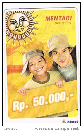 INDONESIA  - INDOSAT  (GSM RECHARGE) - MENTARI: BOYS     - USED -  RIF. 8740 - Indonesië