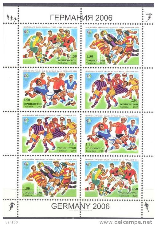 2006. Tajikistan, World Soccer Cup, Sheetlet, Mint/** - Tadjikistan