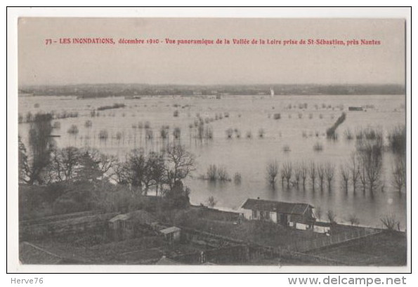 Vue Panoramique De La Vallée De La Loire Prise De ST SEBASTIEN, Près Nantes - Inondations, Décembre 1910 - Saint-Sébastien-sur-Loire