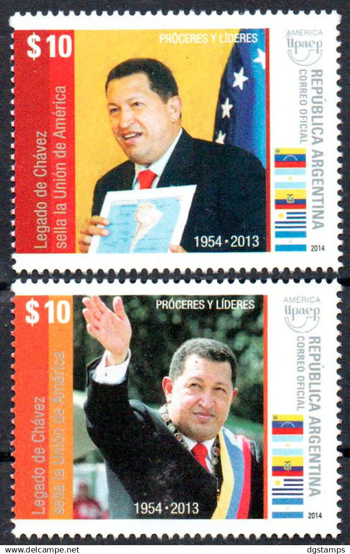 Argentina 2014 ** UPAEP Próceres Y Líderes. Hugo Chavez Frias.  See Description. - Ungebraucht