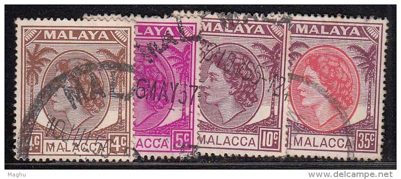 4v Malacca QE Used 1954, Malaya (sample Image) - Malacca