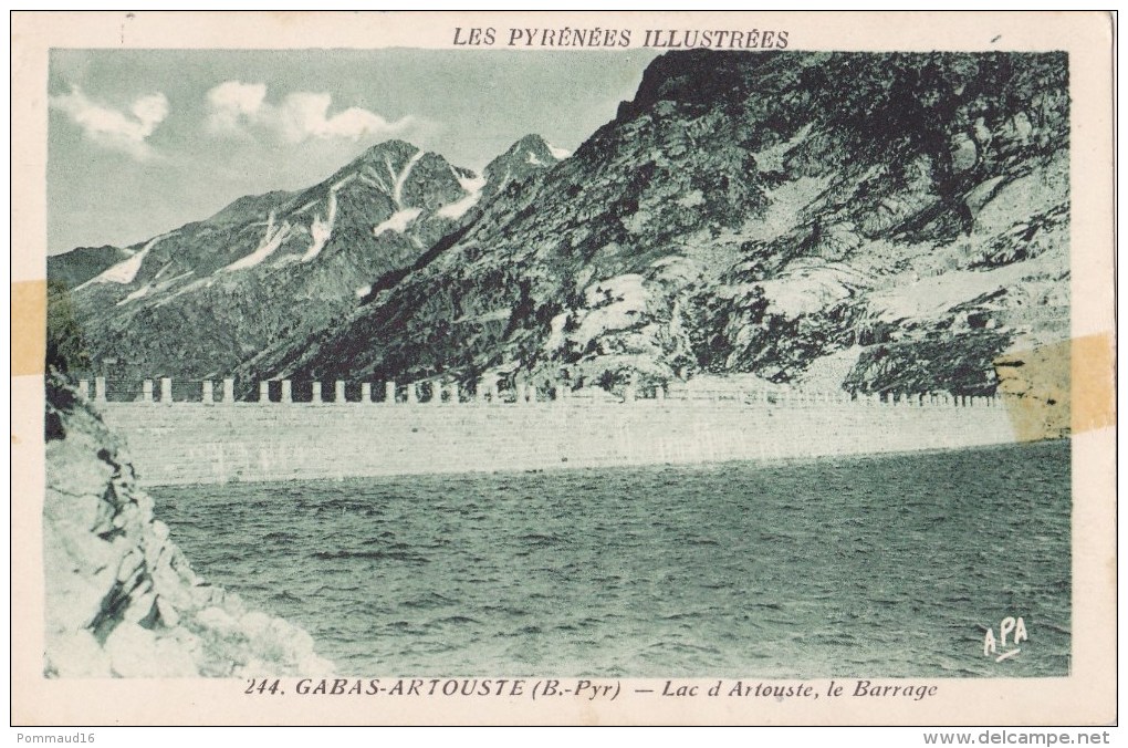 CPA Gabas-Artouste Lac D'Artouste, Le Barrage - Autres & Non Classés