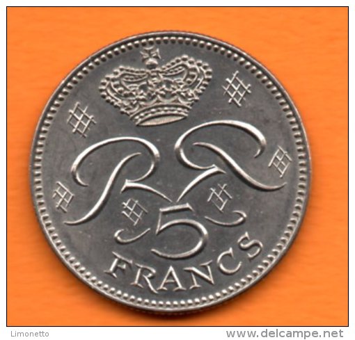 MONACO-  1977  5 Frs  Rainier III  En Cupro-nickel ( Tirage 14 500 )(2) Cat  Gadoury N°153  Tres Bon état - 1960-2001 Nouveaux Francs