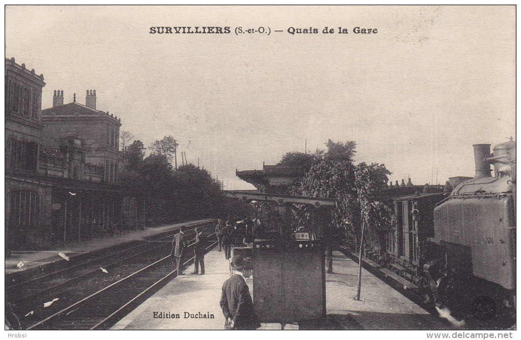 SURVILLIERS,  Quais De La Gare, Circulée En FM, Voir Deux Scans, Carte Pas Courante - Survilliers