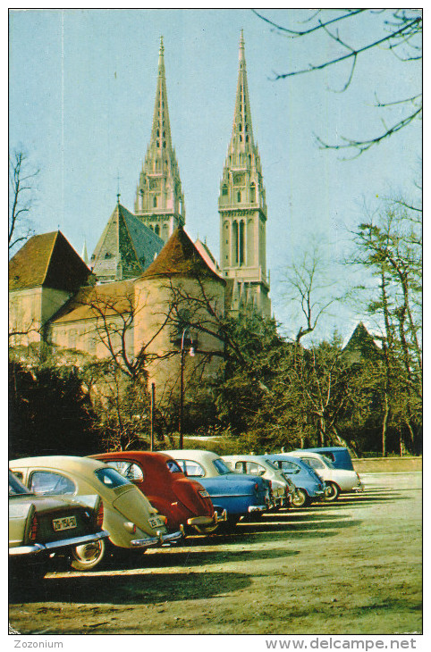 ZAGREB, Old Car, VW, FIAT, OPEL,Croatia  Vintage Old Photo Postcard - Toerisme