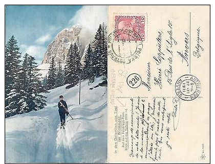 Passo Falzarego Tofana CORTINA RARISSIMA 1911 Dolomiten Winterszeit (S-L XX185) - Belluno