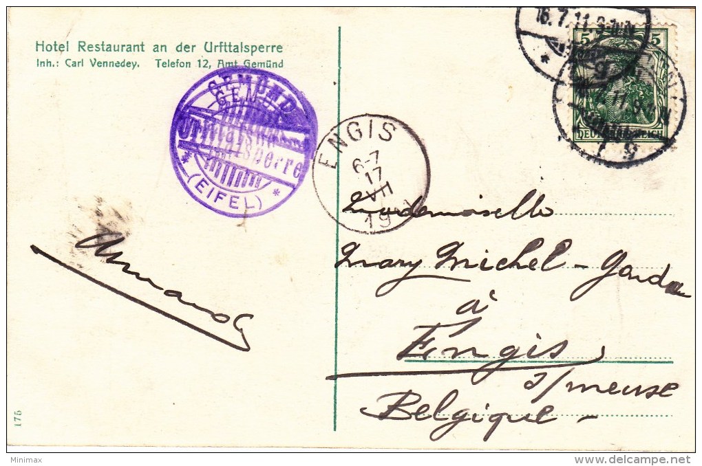 Urfttalsperre  ( Eiffel ) - 1911 - Bitburg