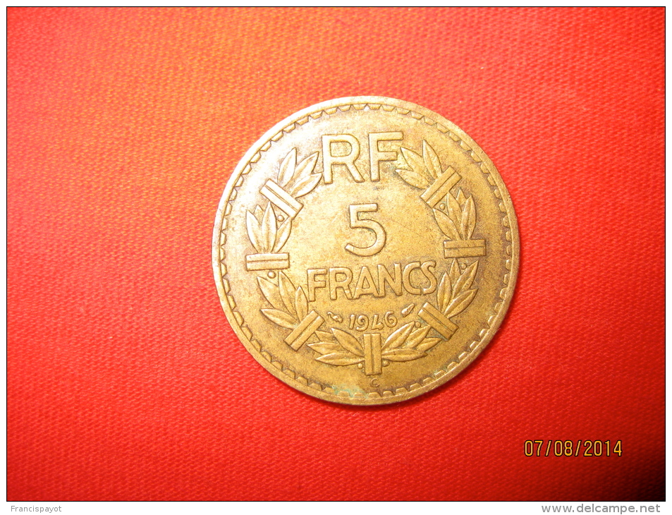 5 Francs 1946 C Bronze-alu - Altri & Non Classificati