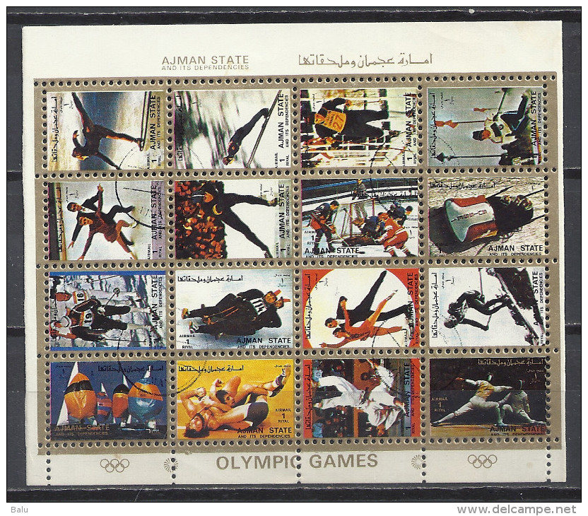 Ajman State Block Gestempelt - Airmail. Olympic Games Olympische Spiele München 1972 Jeux Olympiques - Adschman