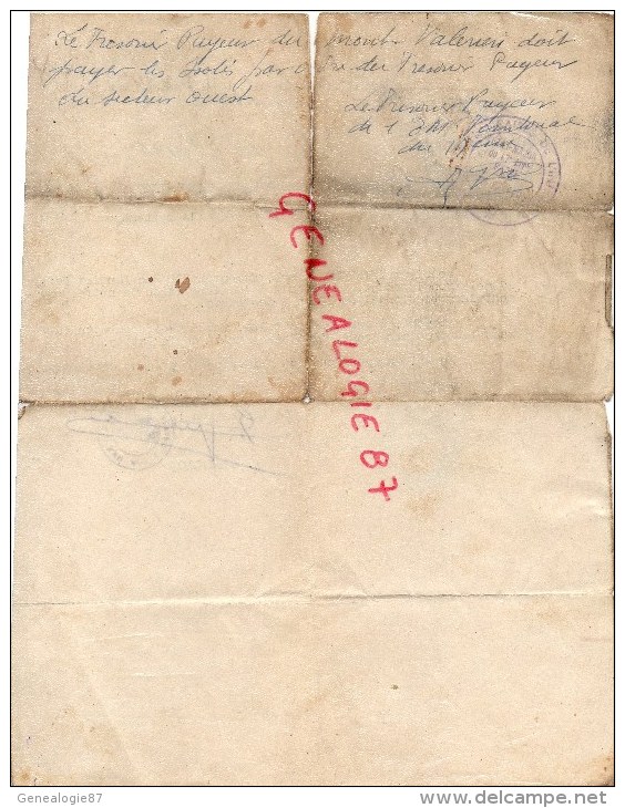 GUERRE 1939-1945- WW2-  75 - COMITE LIBERATION PARIS - 75017- JOSEPH THIEBAUD- FFI RESISTANCE - MAIRE CRESILLON - Historical Documents