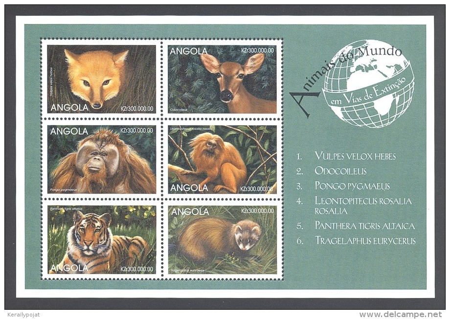 Angola - 1999 Animals Kleinbogen (2) MNH__(THB-1059) - Angola