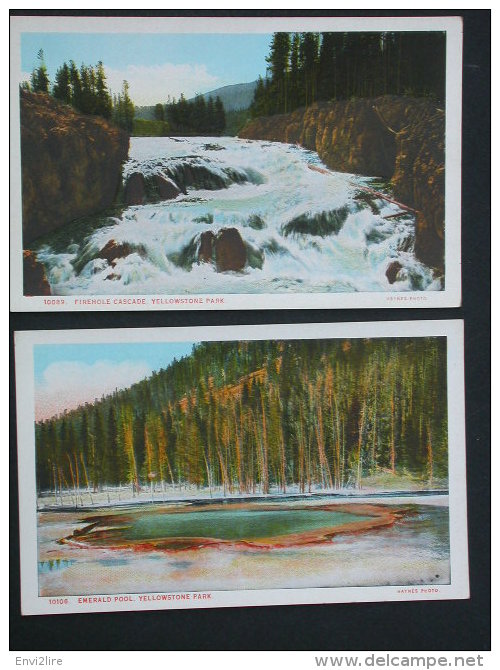 Ref3123 WA Lot De 13 Cartes Sur Le Parc De Yellowstone Park En Amérique Du Nord - Grand Canyon Geyser - Yellowstone